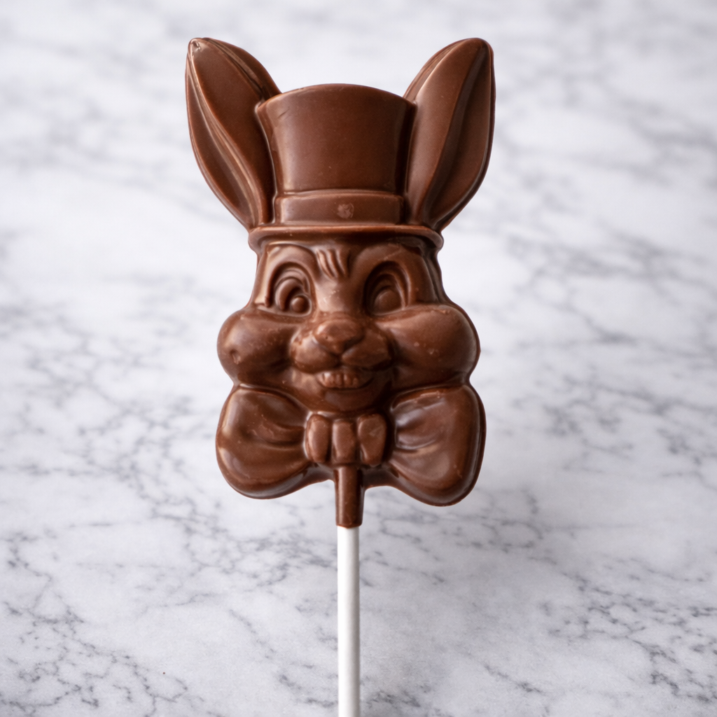 Milk Chocolate Top Hat Rabbit Lollipop