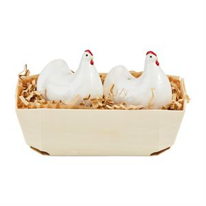 Hen Salt & Pepper Basket