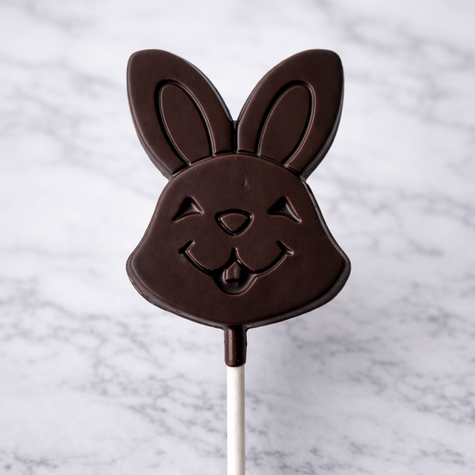 Dark Chocolate Smiling Bunny Pop