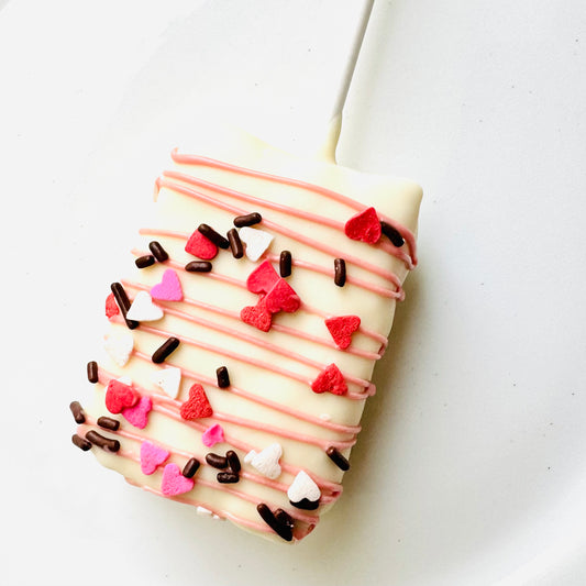 Valentine's White Chocolate  Rice Krispie Treat