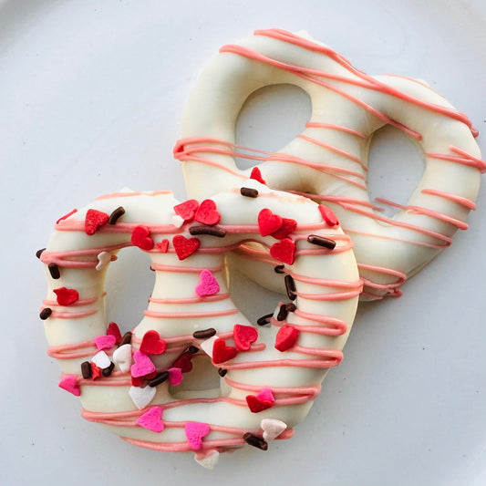 Valentine's White Chocolate Pretzel Twists