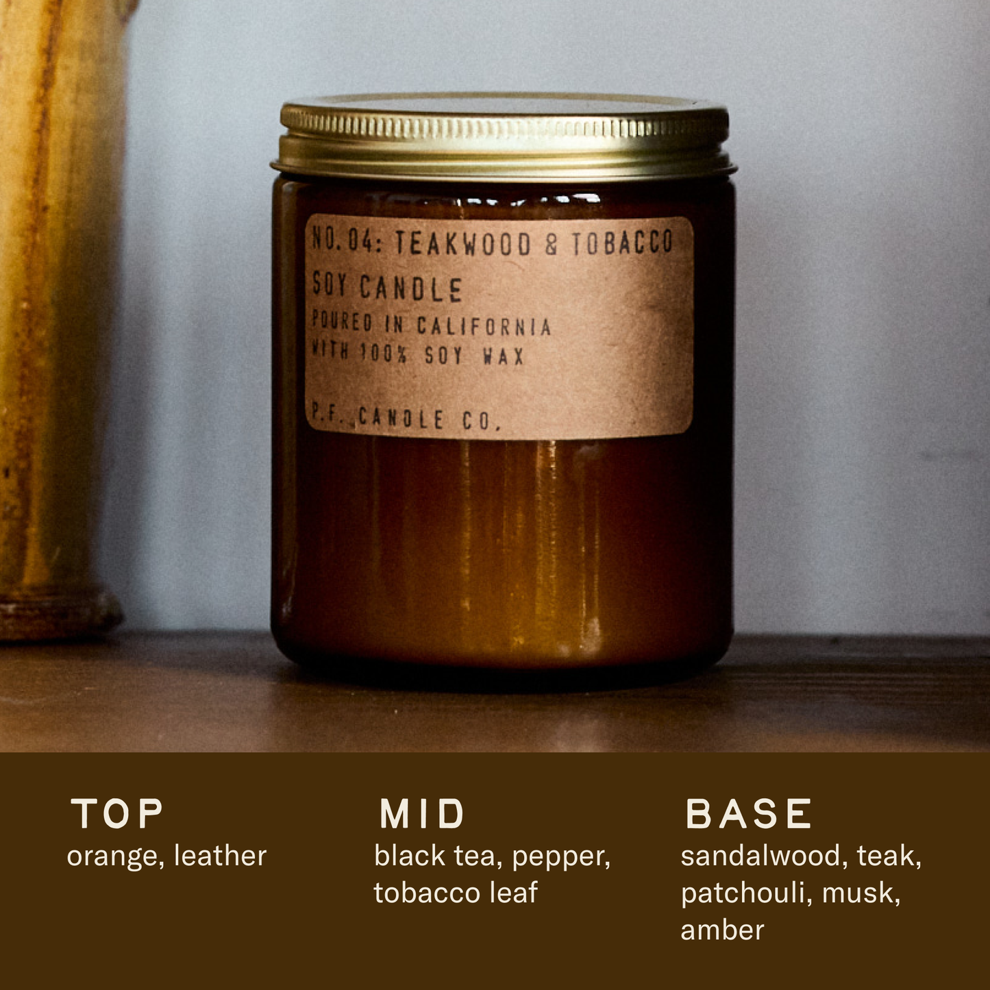Teakwood & Tobacco - 7.2 oz Standard Candle: 7.2 oz