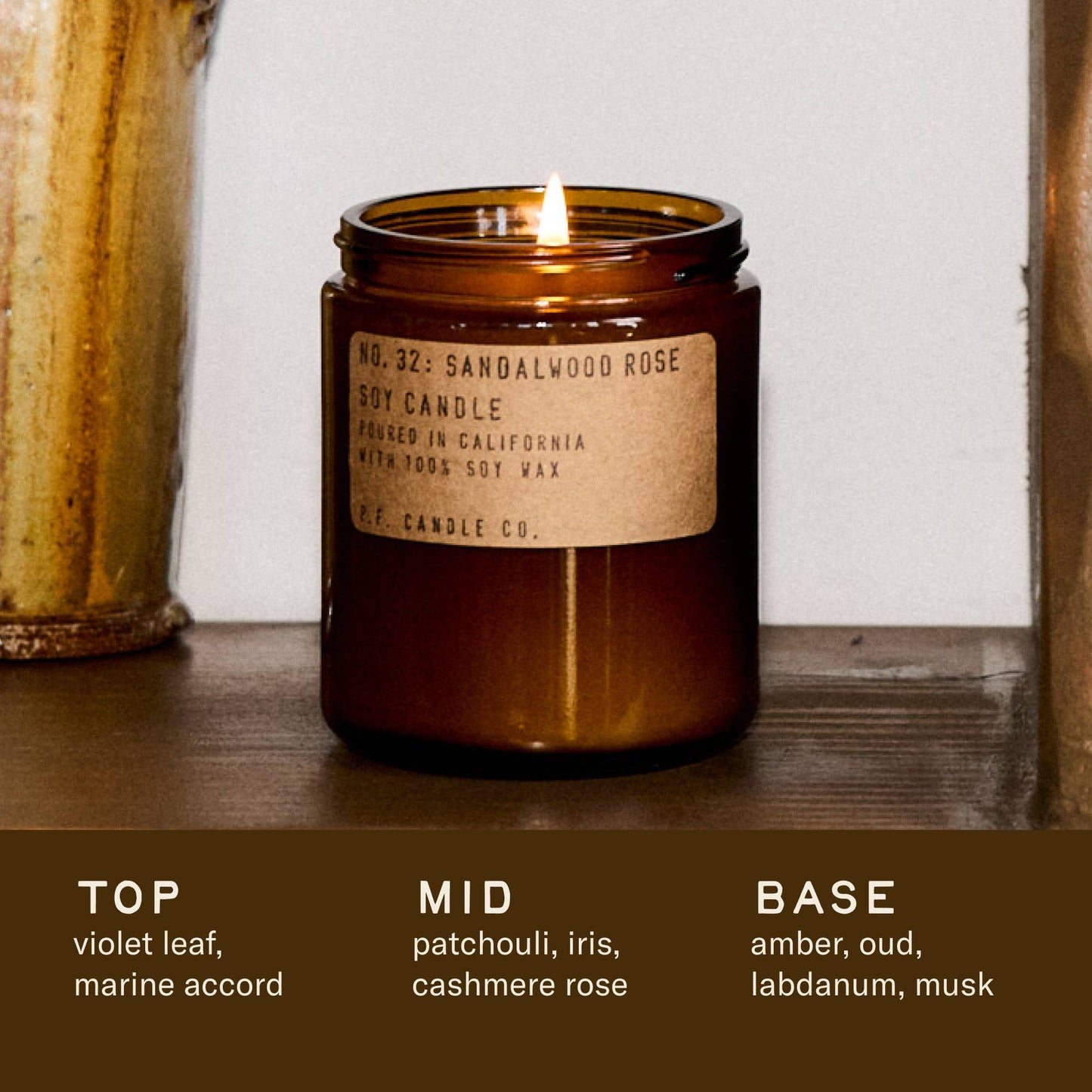Sandalwood Rose - 7.2 oz Standard Candle: 7.2 oz