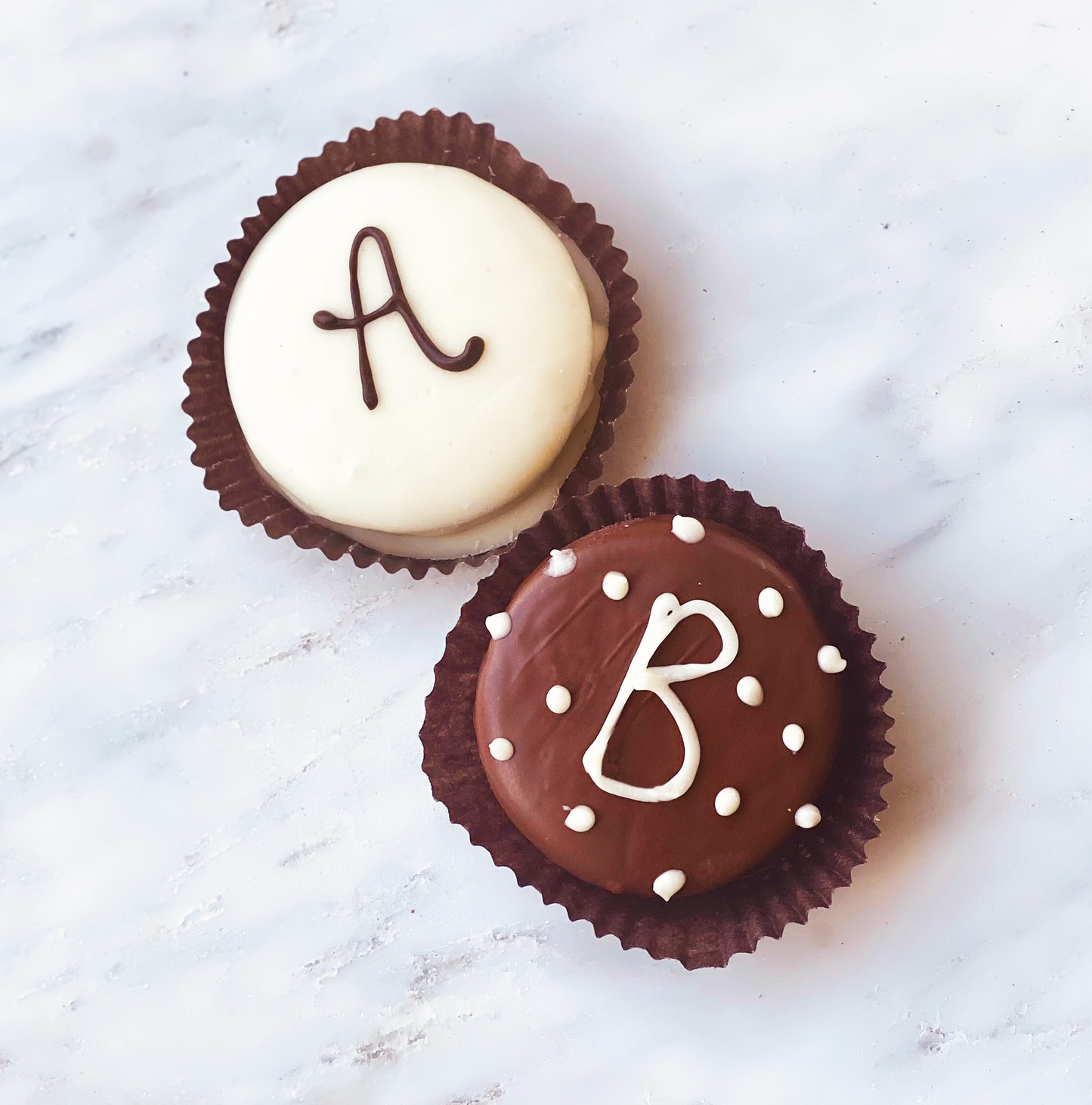 Monogrammed Sandwich Cookies